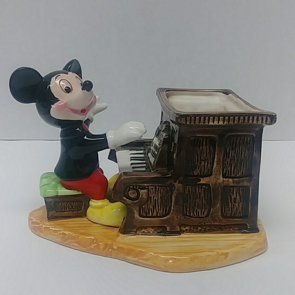 Walt Disney Productions Other - 1960's Japan Mickey Mouse playing piano planter